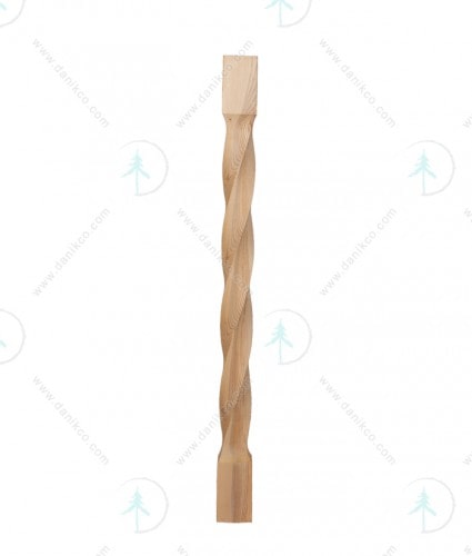 پایه نرده چوبی مدل مارپیچ